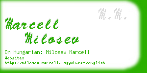 marcell milosev business card